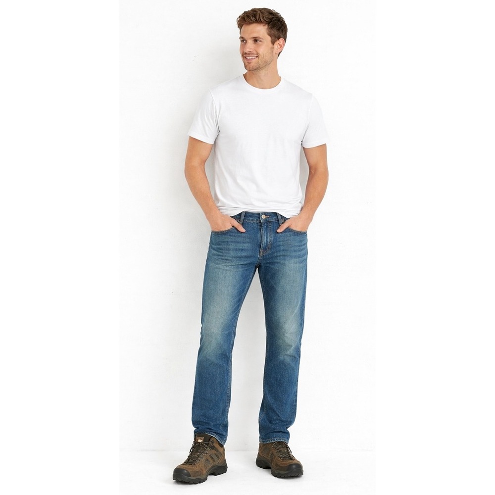 Levi's 514 Straight Jeans‎ Mens 32x34 Medium Wash Cotton Elastane Denim Pants